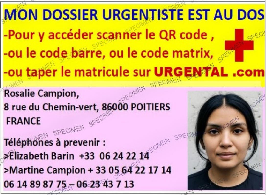 Carte urgental recto